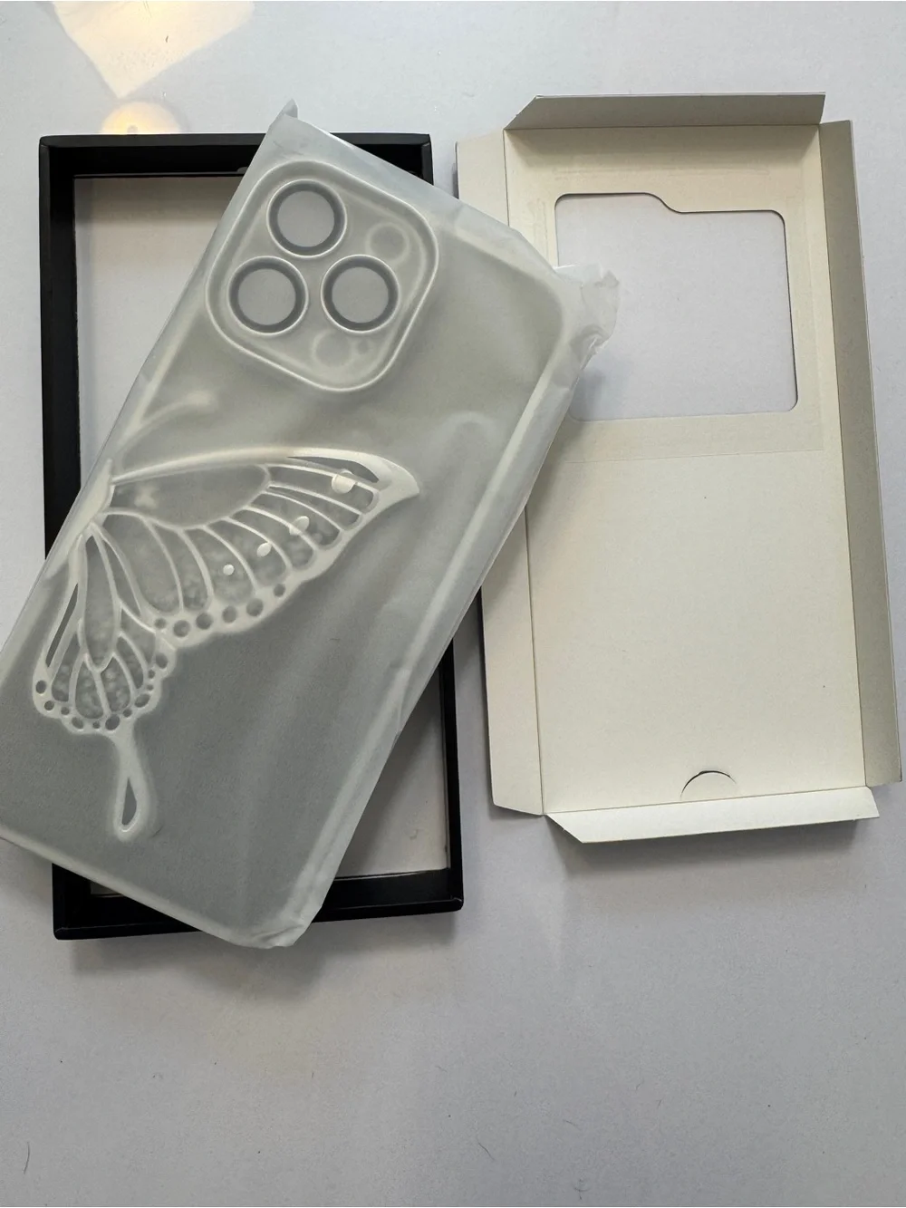 LSL Silver Glitter Butterfly iPhone 14 Pro Max Case